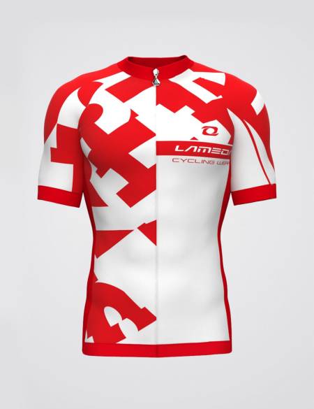 Maillot vélo rouge homme