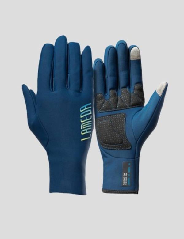 Gants vélo hiver homme Lameda bleu chauds et coupe-vent